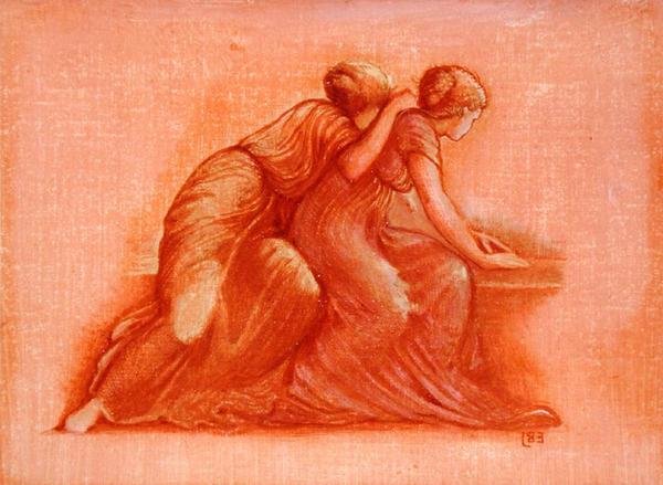 Figures sur un balcon - Edward Coley Burne Jones