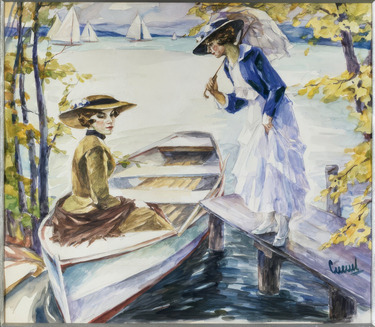 Sur la passerelle - Edward Cucuel