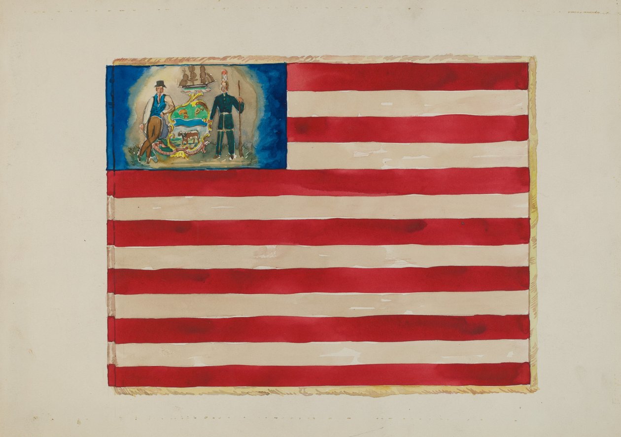 Drapeau : Guerre du Mexique - Edward Grant
