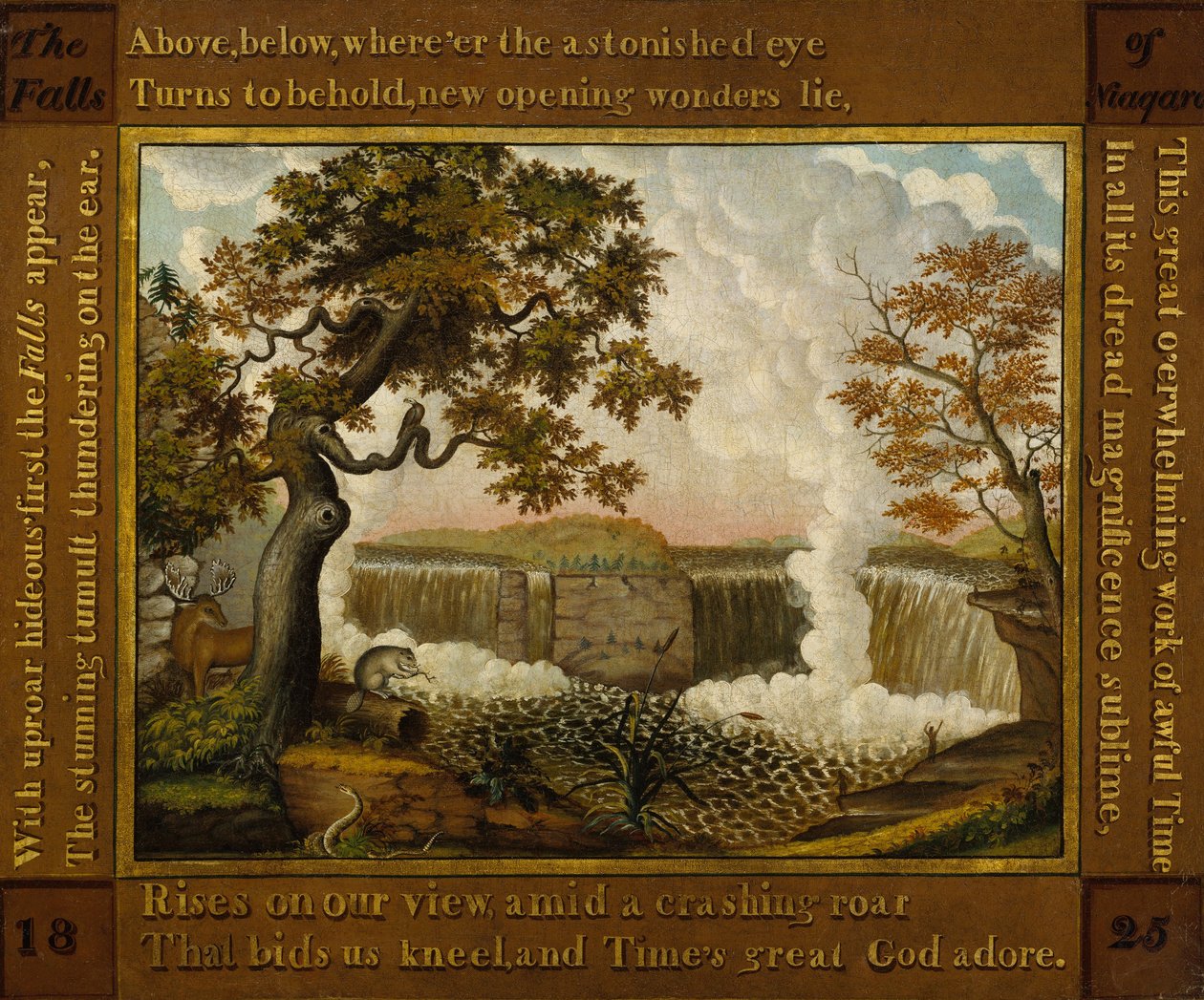 Les chutes du Niagara, vers 1825 - Edward Hicks
