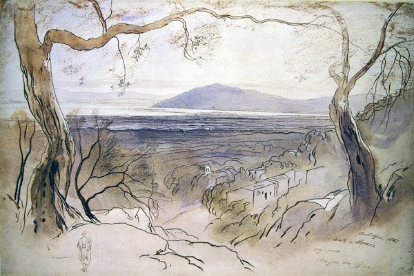Une vue sur Levkas, îles Ioniennes - Edward Lear