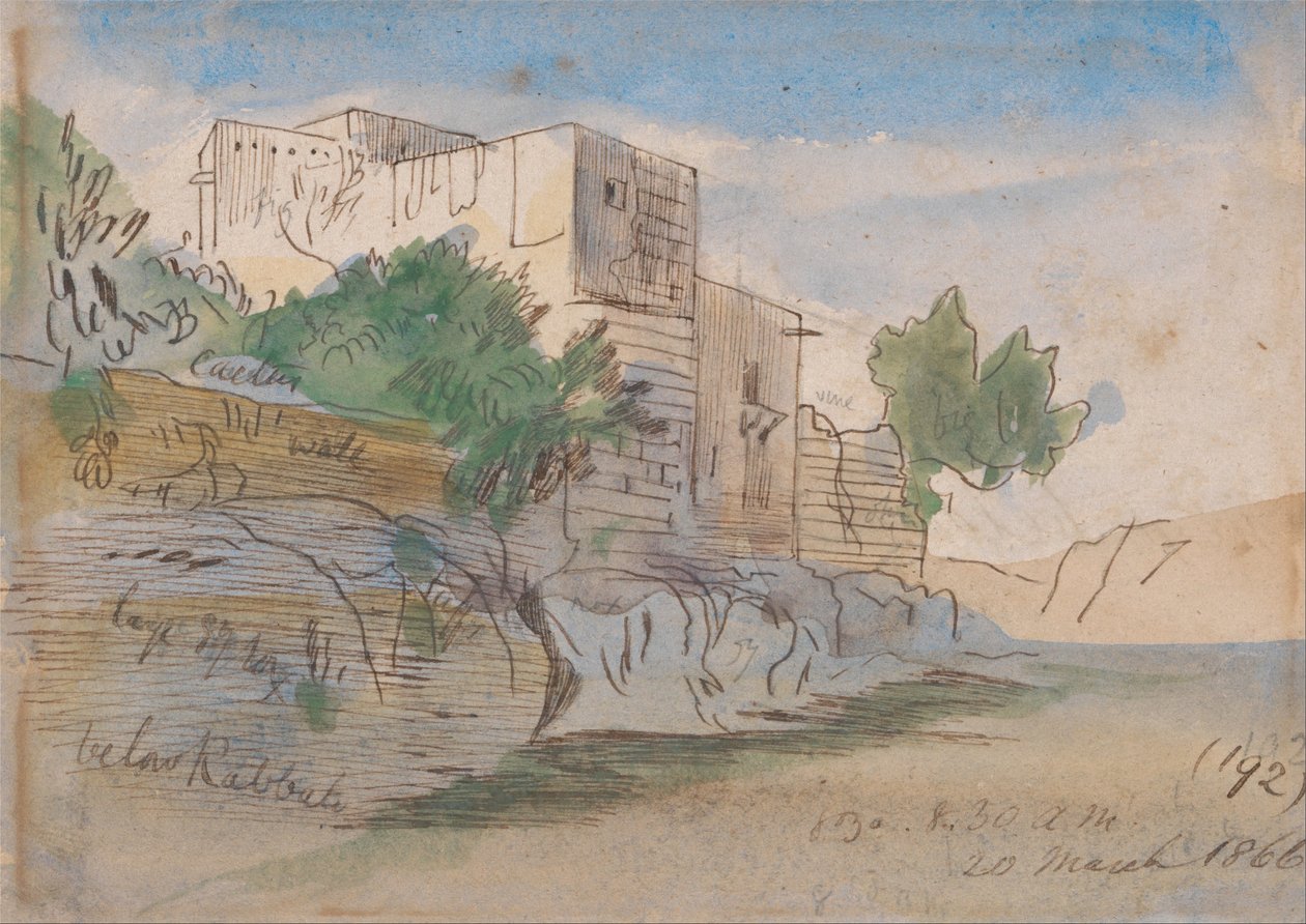 En dessous de Rabat, Malte - Edward Lear