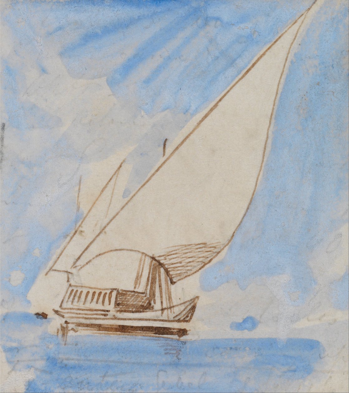Bateau sur le Nil - Edward Lear