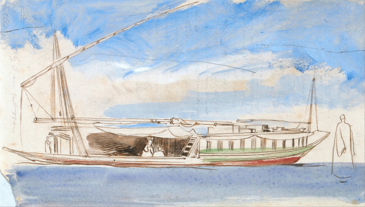 Bateau sur le Nil - Edward Lear