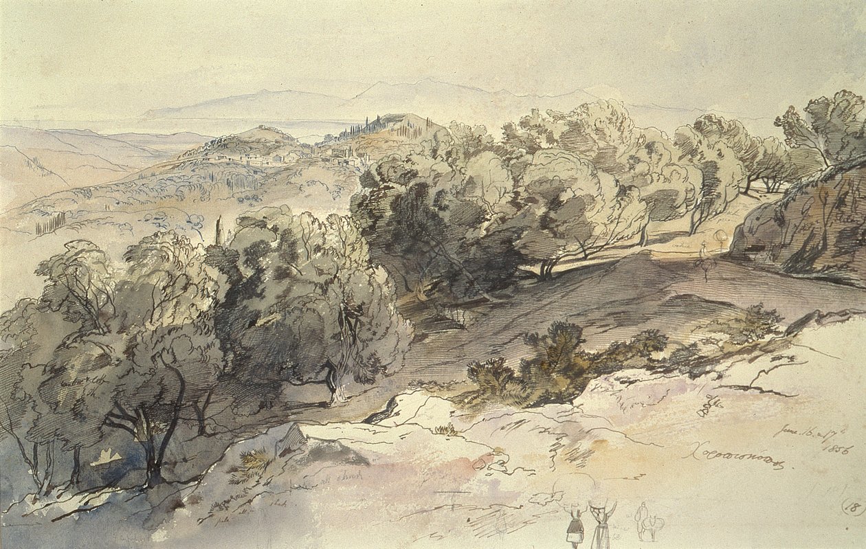 Choripiskopi, Grèce - Edward Lear