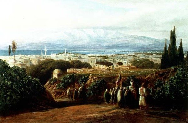 Ville avec cimetière - Edward Lear