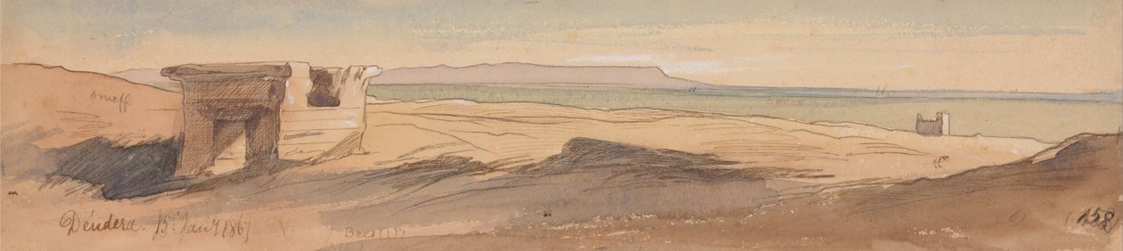 Dendera, 15 janvier 1867 (158) - Edward Lear