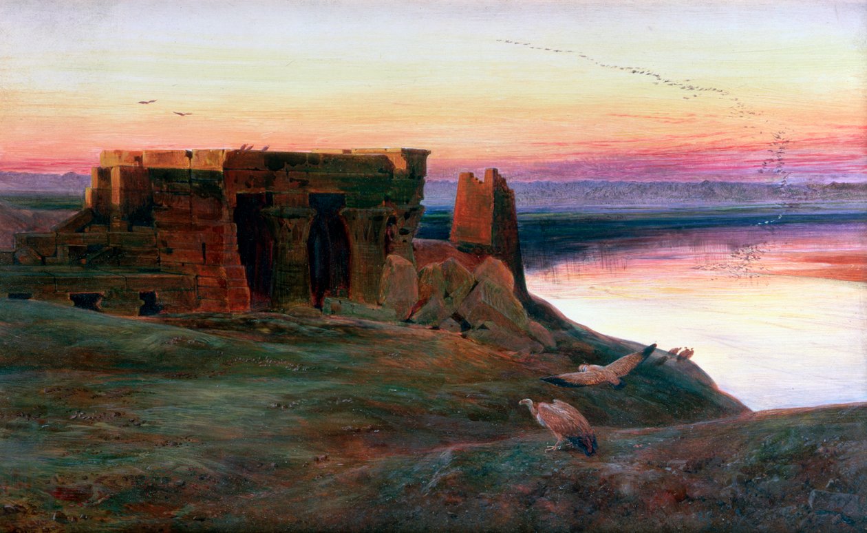 Temple de Kom Ombo, Égypte, 1856 - Edward Lear