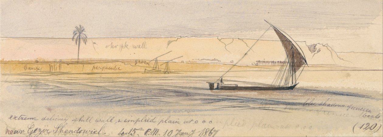 Près de Gezir Shendowiel - Edward Lear