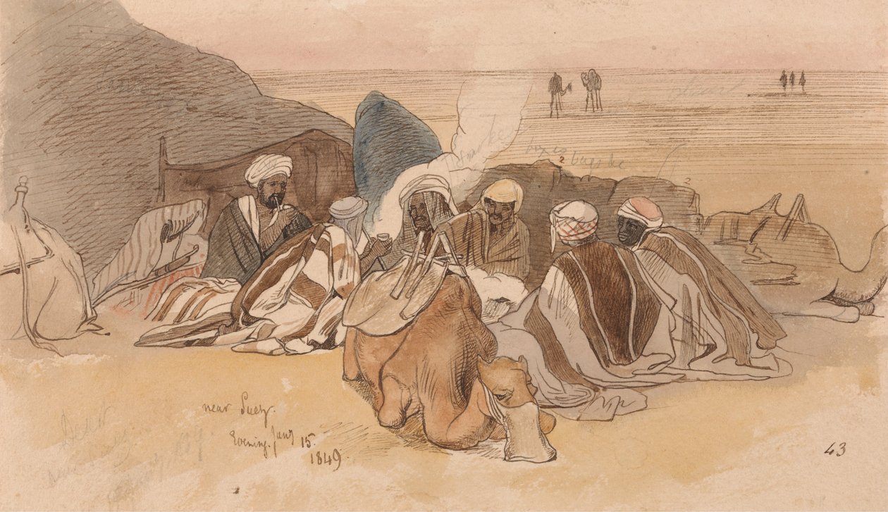 Près de Suez, le soir du 15 janvier 1849 (43) - Edward Lear