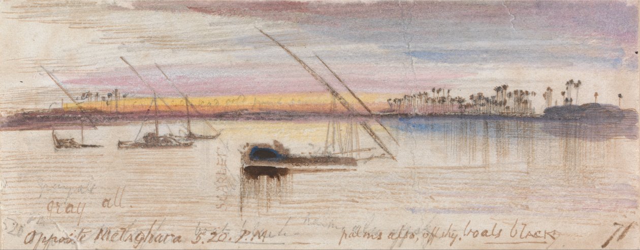 En face de Melaghara, 17h20 - Edward Lear