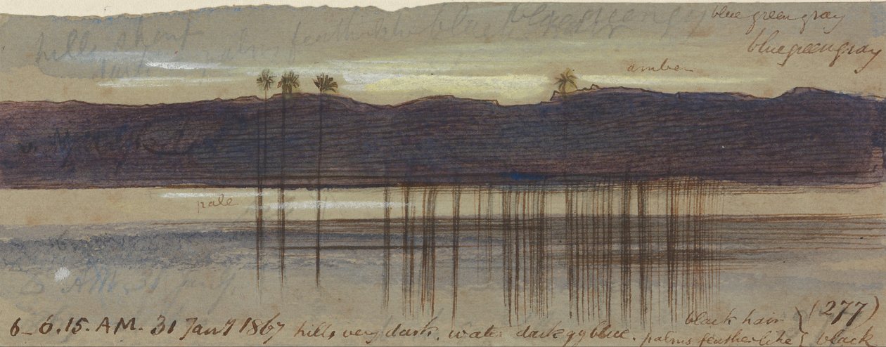 Philae, 6h00-6h15, 31 janvier 1867 (277) - Edward Lear