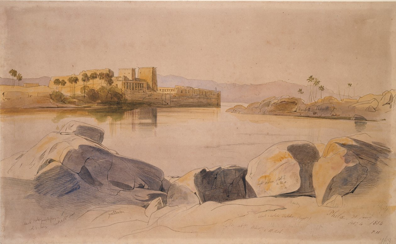 Philae, Égypte - Edward Lear