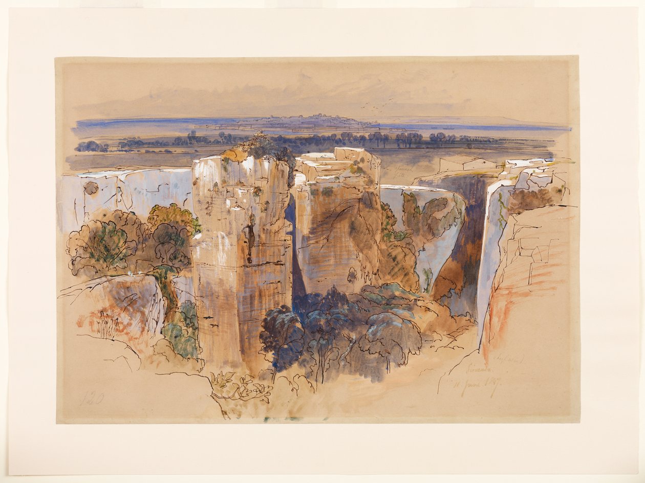 Carrières de Syracuse, 11 juin 1847 - Edward Lear