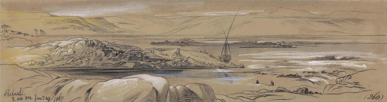 Shelaal, 2h30, 29 janvier 1867 (260) - Edward Lear