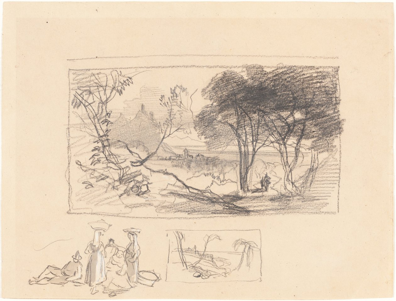Croquis en Italie [recto], 1839-1845 - Edward Lear