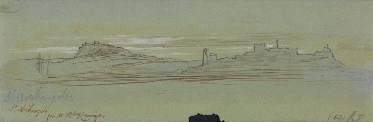 St. Archangelo, depuis le wagon de chemin de fer - Edward Lear