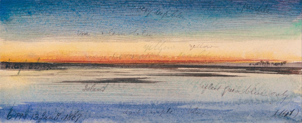 Coucher de soleil sur le Nil - Edward Lear