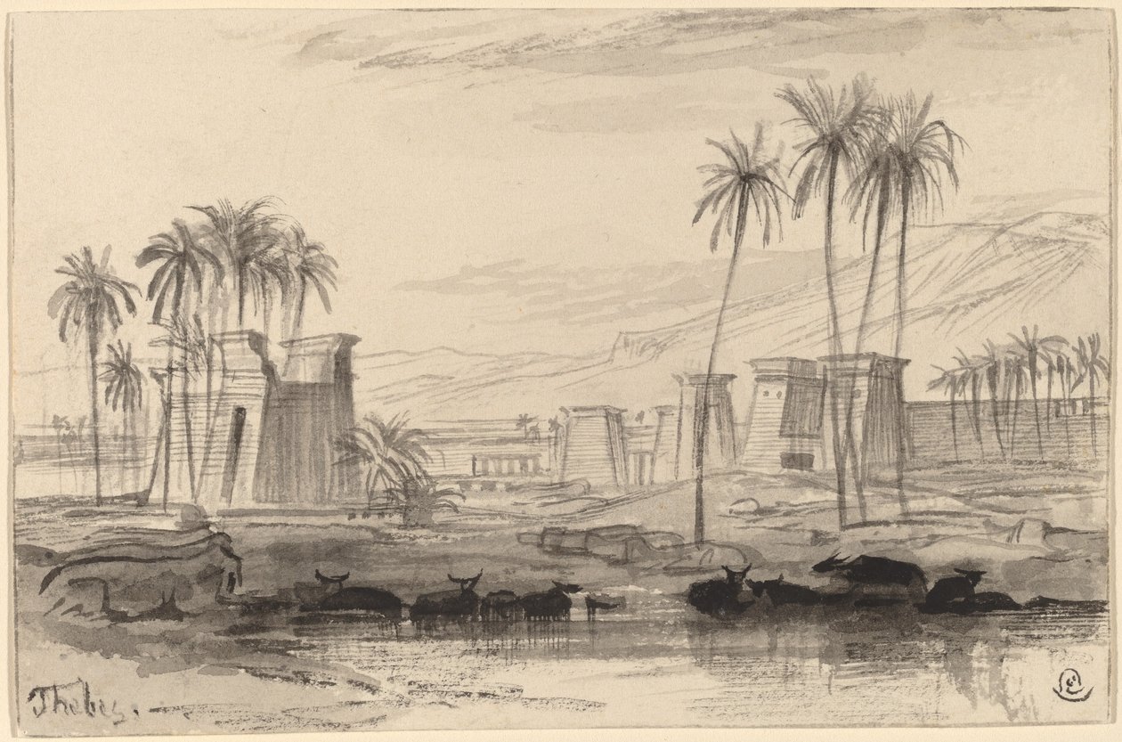 Thèbes - Edward Lear