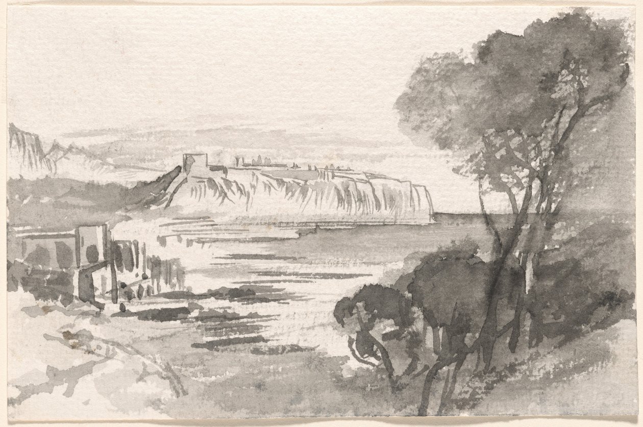 Vue sur une baie (Monaco) - Edward Lear