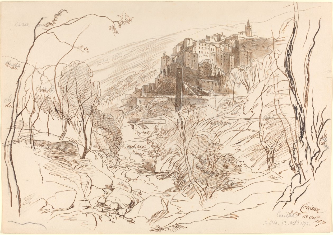 Vue de Ceriana, 1870 - Edward Lear