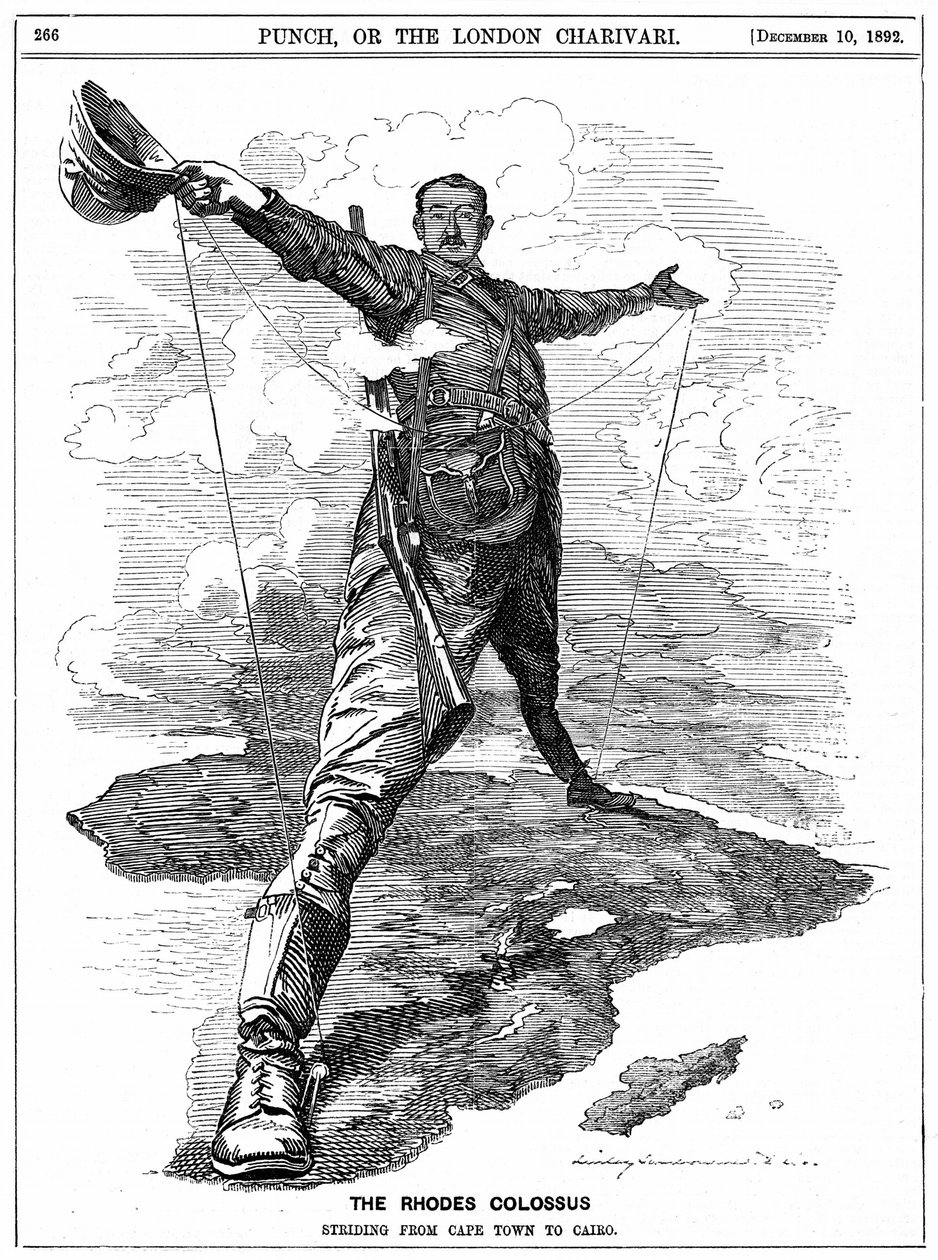Cecil John Rhodes, extrait de Punch - Edward Linley (after) Sambourne
