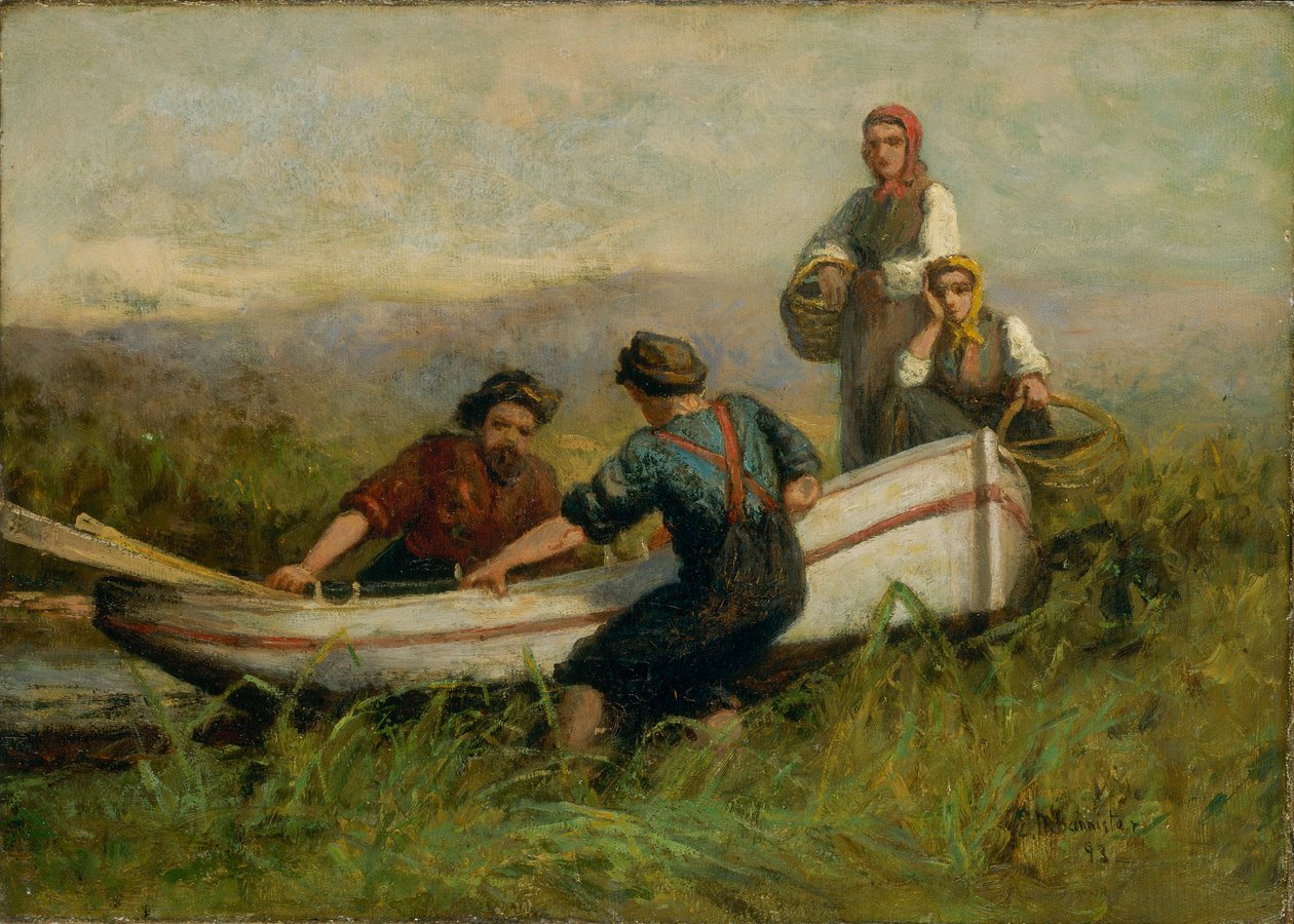 Personnes près du bateau - Edward Mitchell Bannister