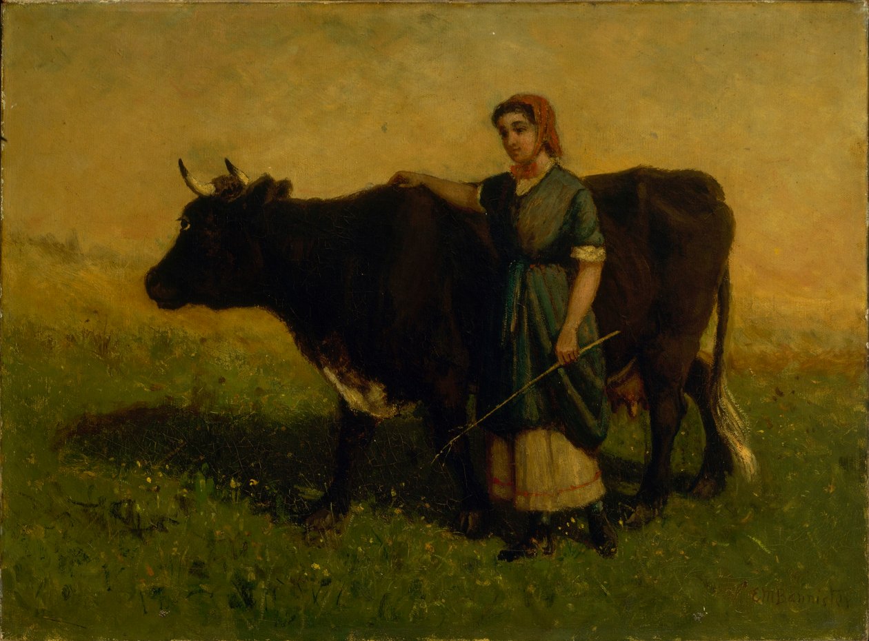 Sans titre (femme marchant avec une vache) - Edward Mitchell Bannister
