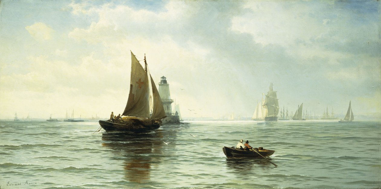 Autour du phare - Edward Moran