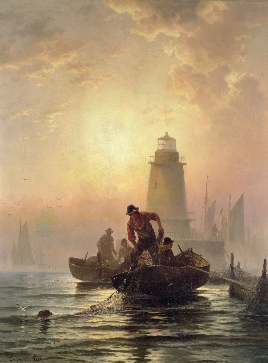 Étang à poissons, Orient Bay, Long Island - Edward Moran