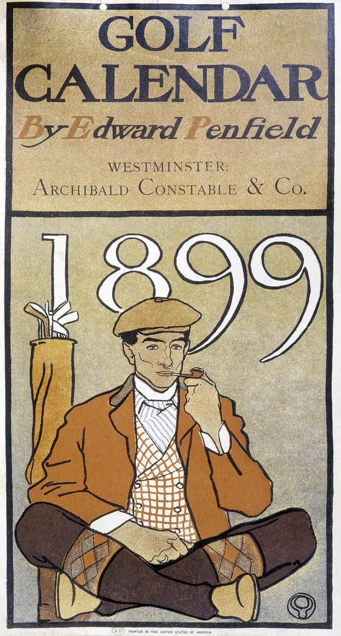 Calendrier : "Golf Calendar" par Edward Penfield - Edward Penfield
