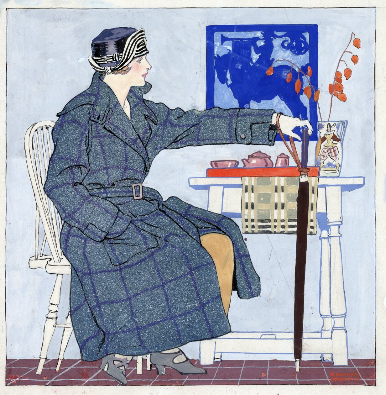 Jeune femme assise à côté d