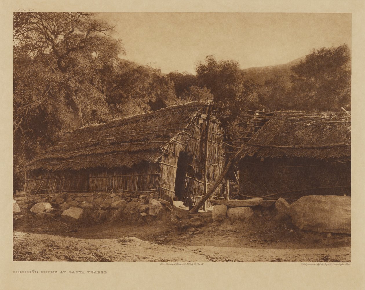 Maison des Diegueños à Santa Ysabel - Edward S. Curtis