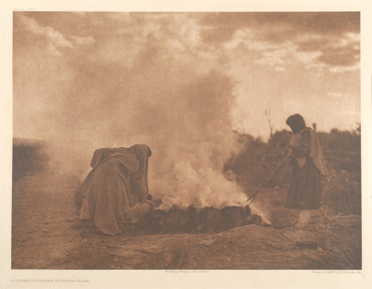 Brûleurs de poterie à Santa Clara - Edward Sheriff Curtis