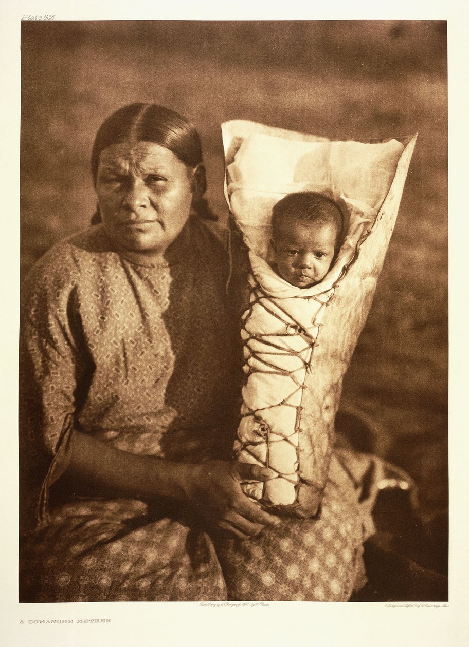 La mère Comanche - Edward Sheriff Curtis