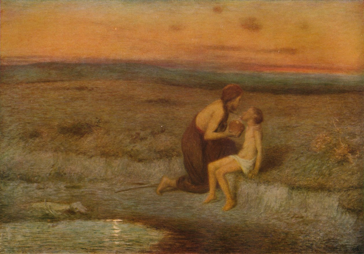 Agar et Ismaël, c. 19ème siècle - William Edward Stott