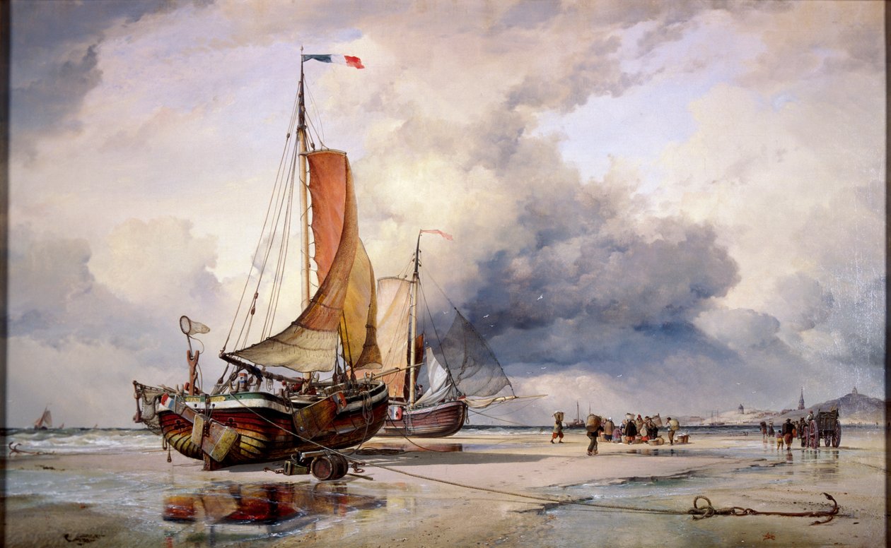 Pincks hollandais à Scheveningen, Hollande, 1860 - Edward William Cooke