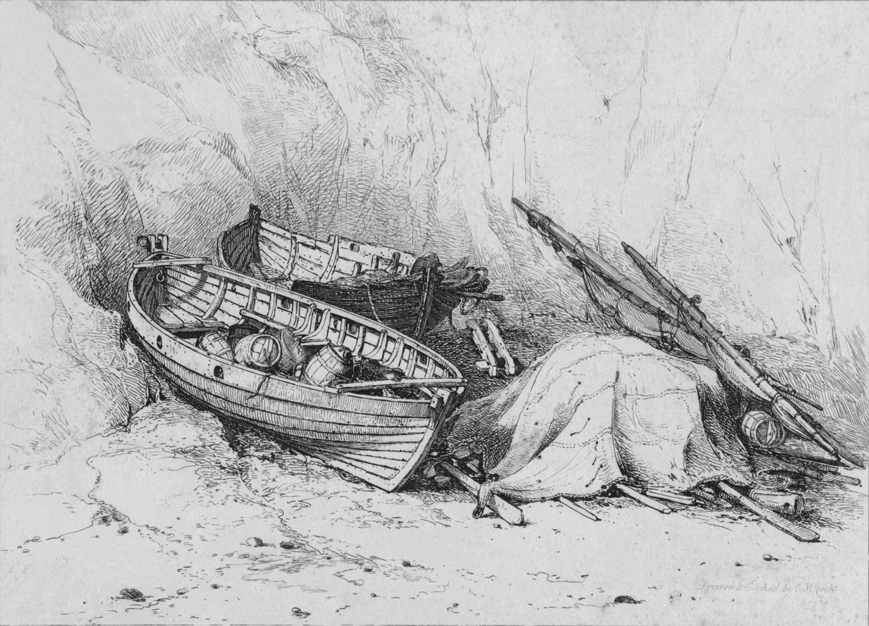 Sur la plage à Cromer, vers 1828 - Edward William Cooke