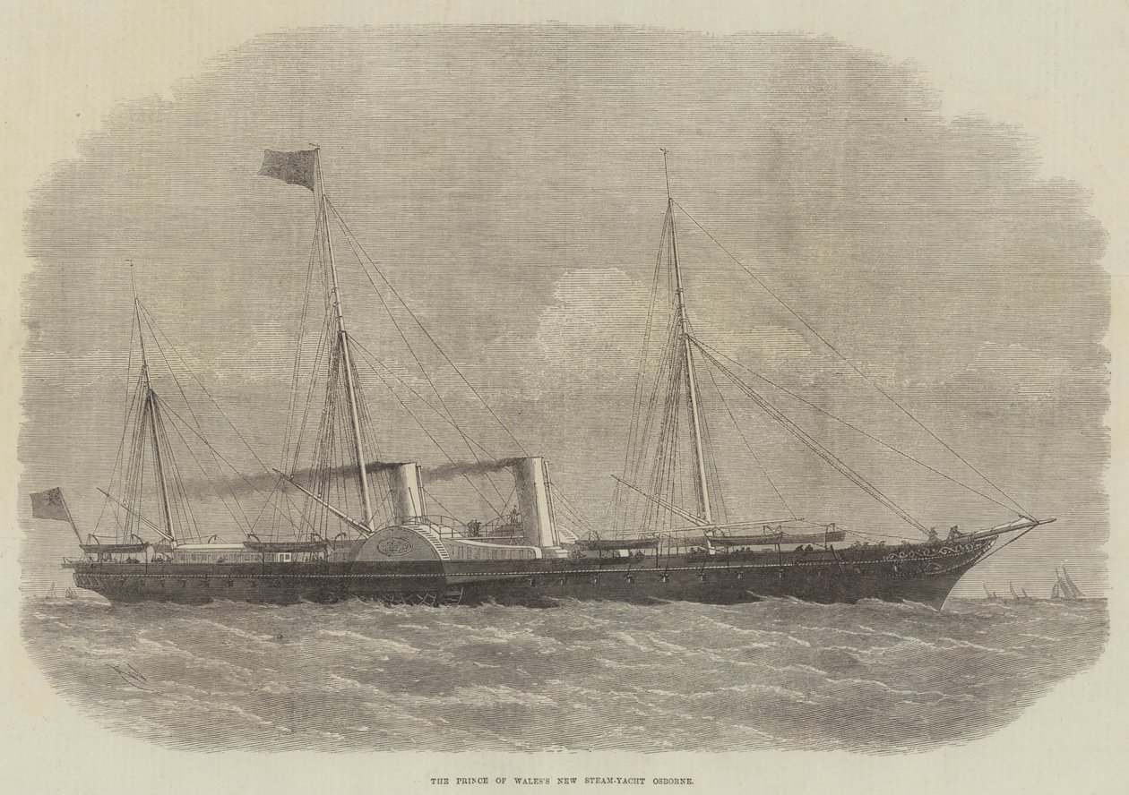 Le nouveau yacht à vapeur du Prince de Galles, Osborne - Edwin Weedon