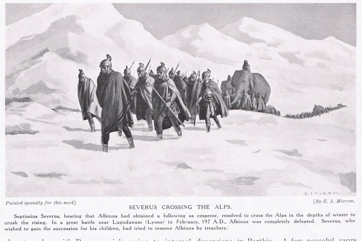 Severus traversant les Alpes - Edwin A. Morrow