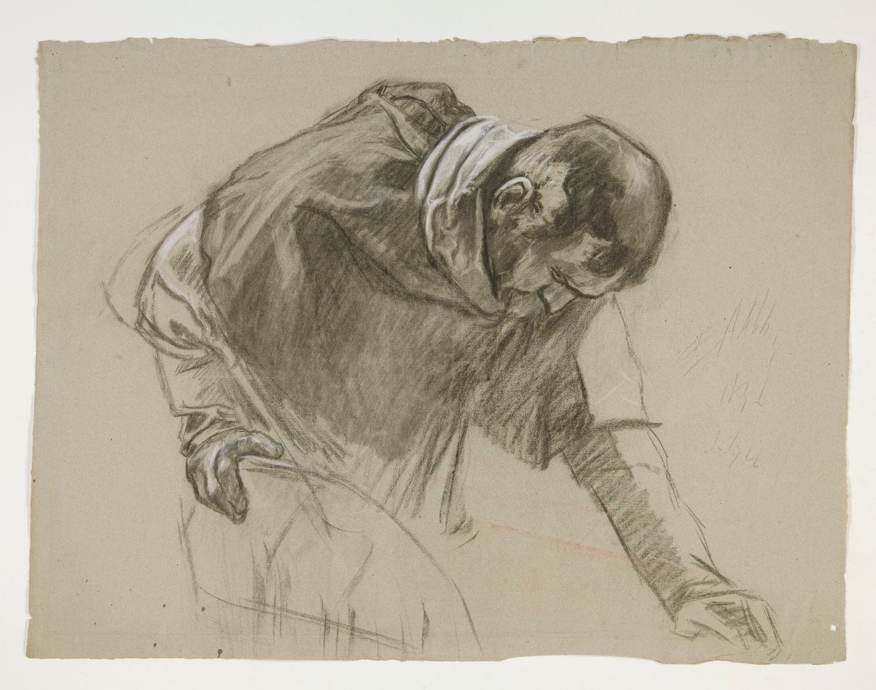 Étude de figure pour le Roi Arthur - Edwin Austin Abbey