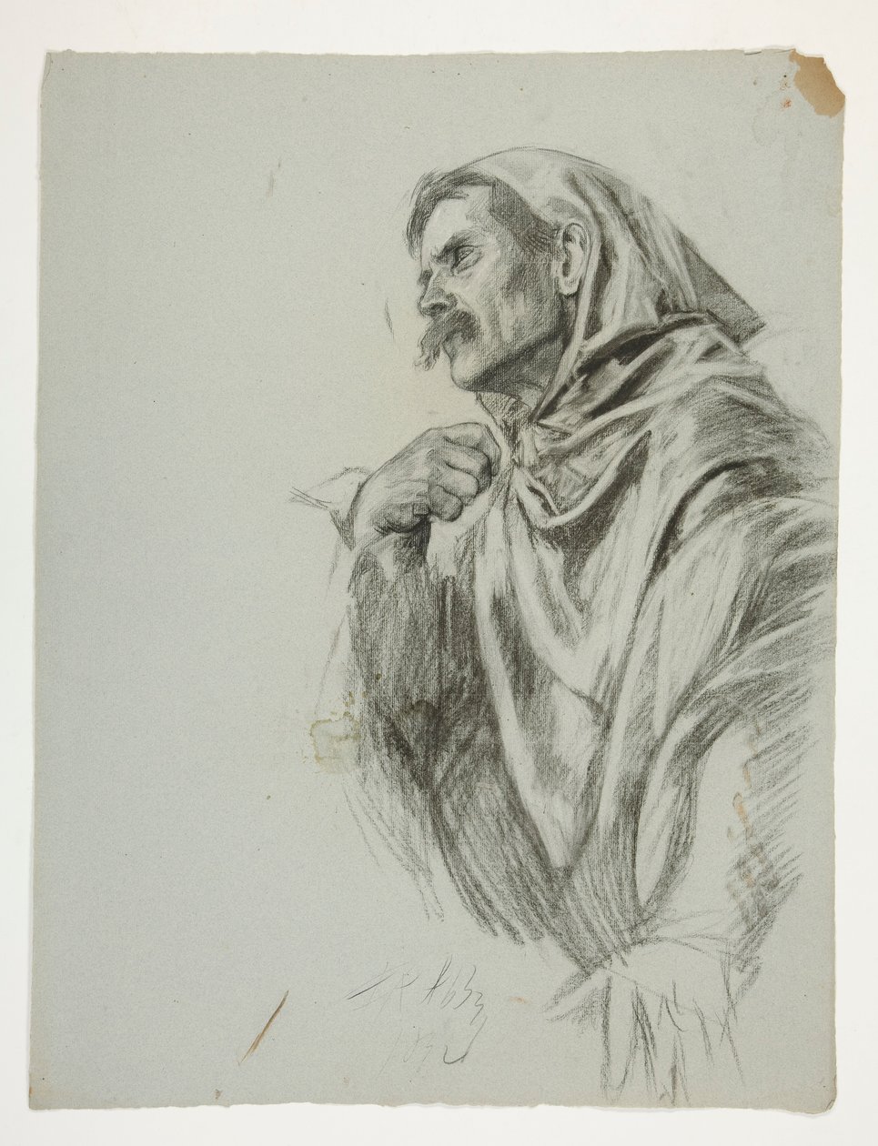 Étude de figure pour le roi Arthur - Edwin Austin Abbey