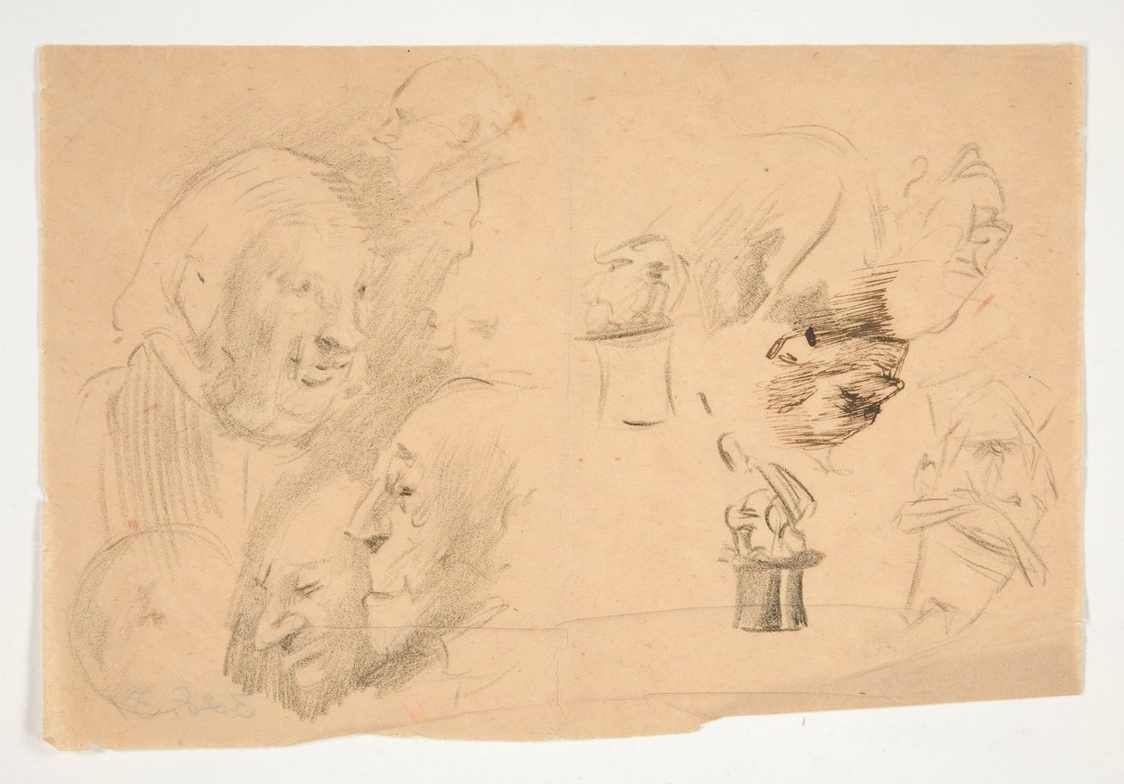 Feuille de croquis - Edwin Austin Abbey