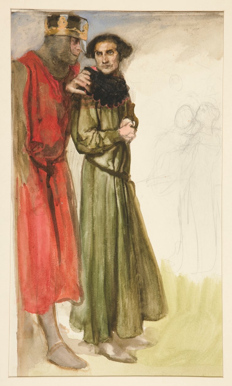 Scène de Shakespeare non identifiée (deux hommes) - Edwin Austin Abbey
