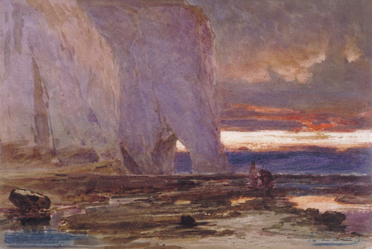 Plage et falaises, 19ème siècle - Edwin Ellis