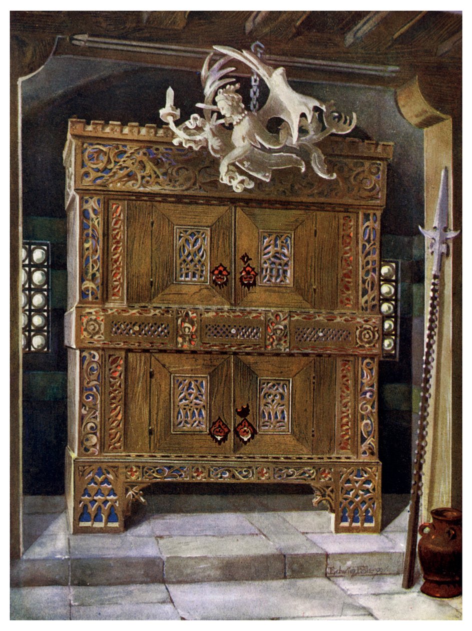Armoire gothique tardive, 1910 - Edwin Foley