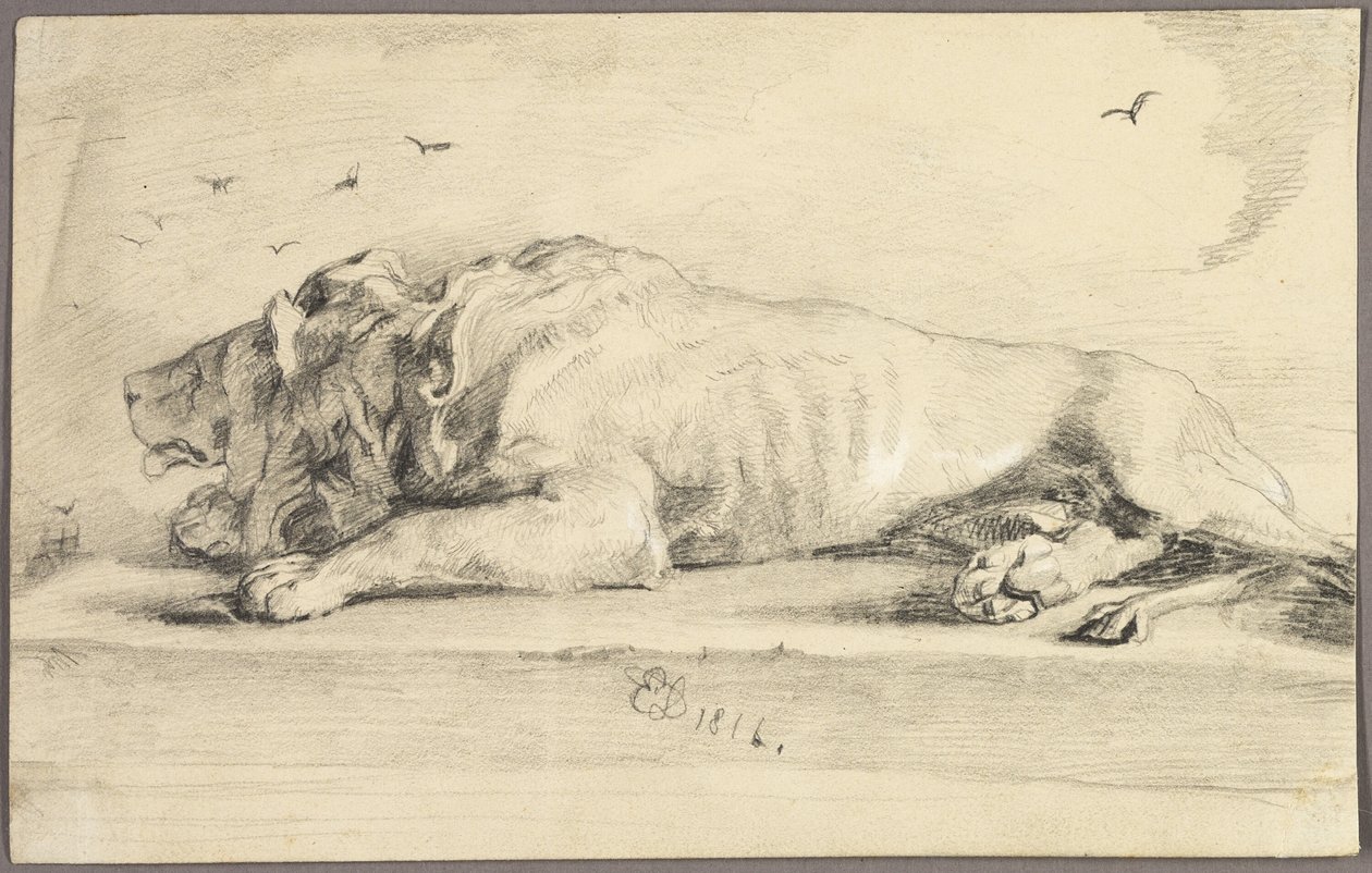 Lion couché - Edwin Henry Landseer