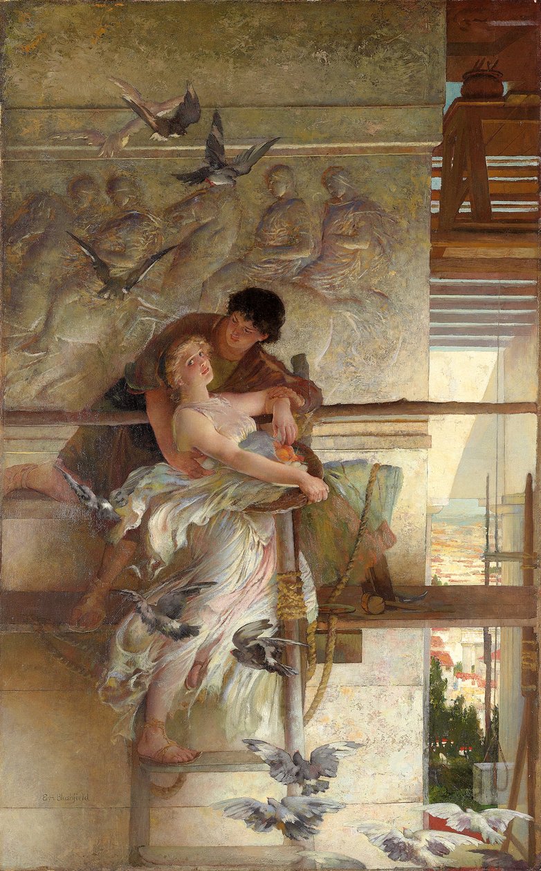 Sous les avant-toits du temple - Edwin Howland Blashfield