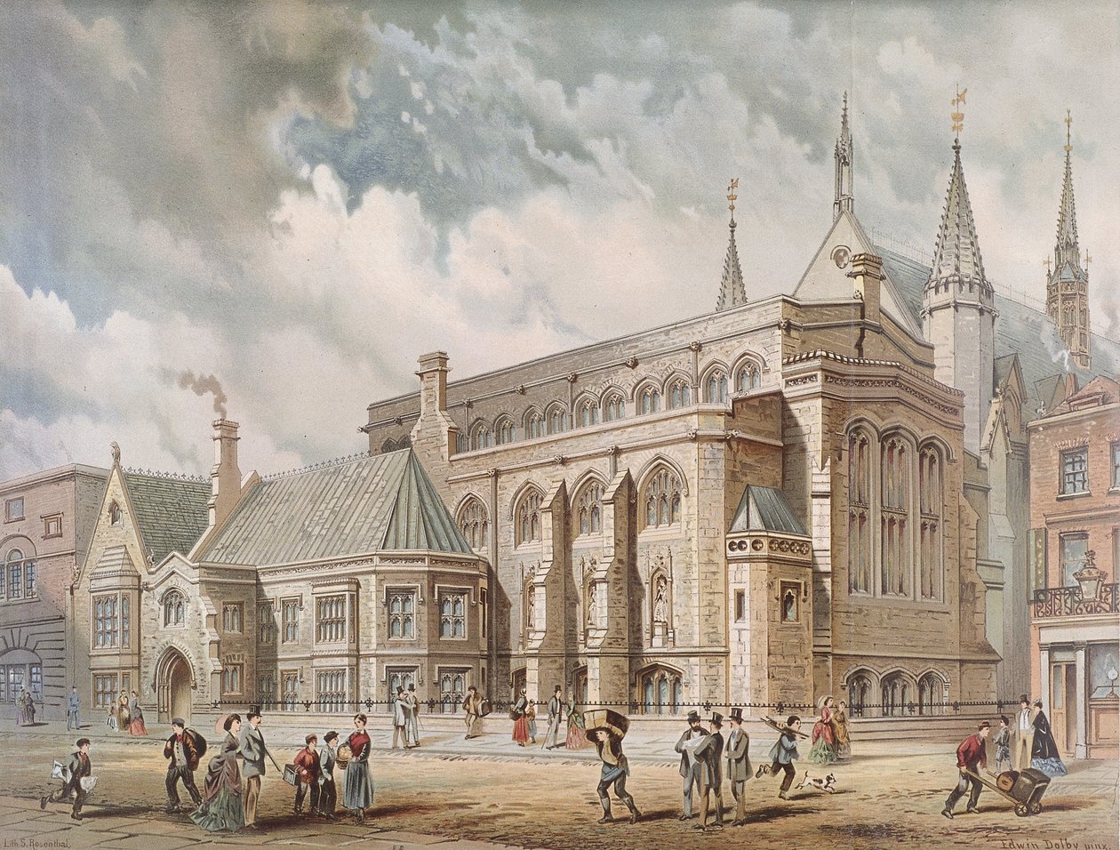 Bibliothèque de Guildhall, Londres, 1872 - Edwin Thomas Dolby