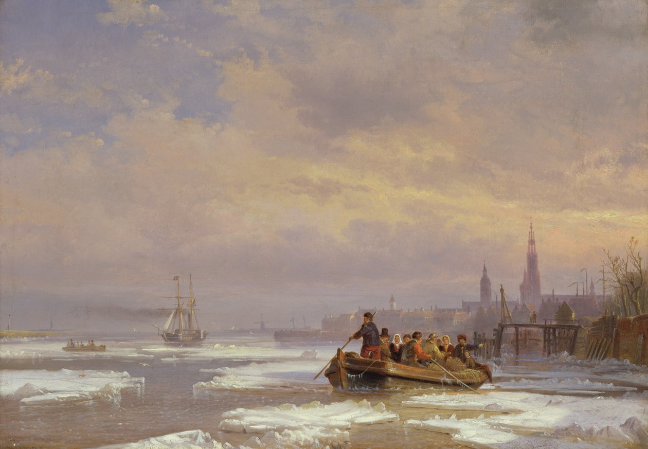Navire dans la glace, 1854 - Egidius Linnig